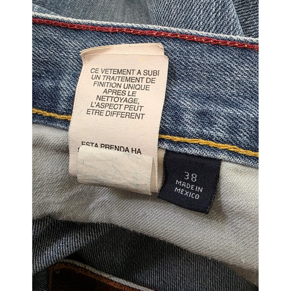 Tommy Hilfiger Mens Blue Denim Carpenter Shorts Medium Wash Size 38 Hammer Loop
